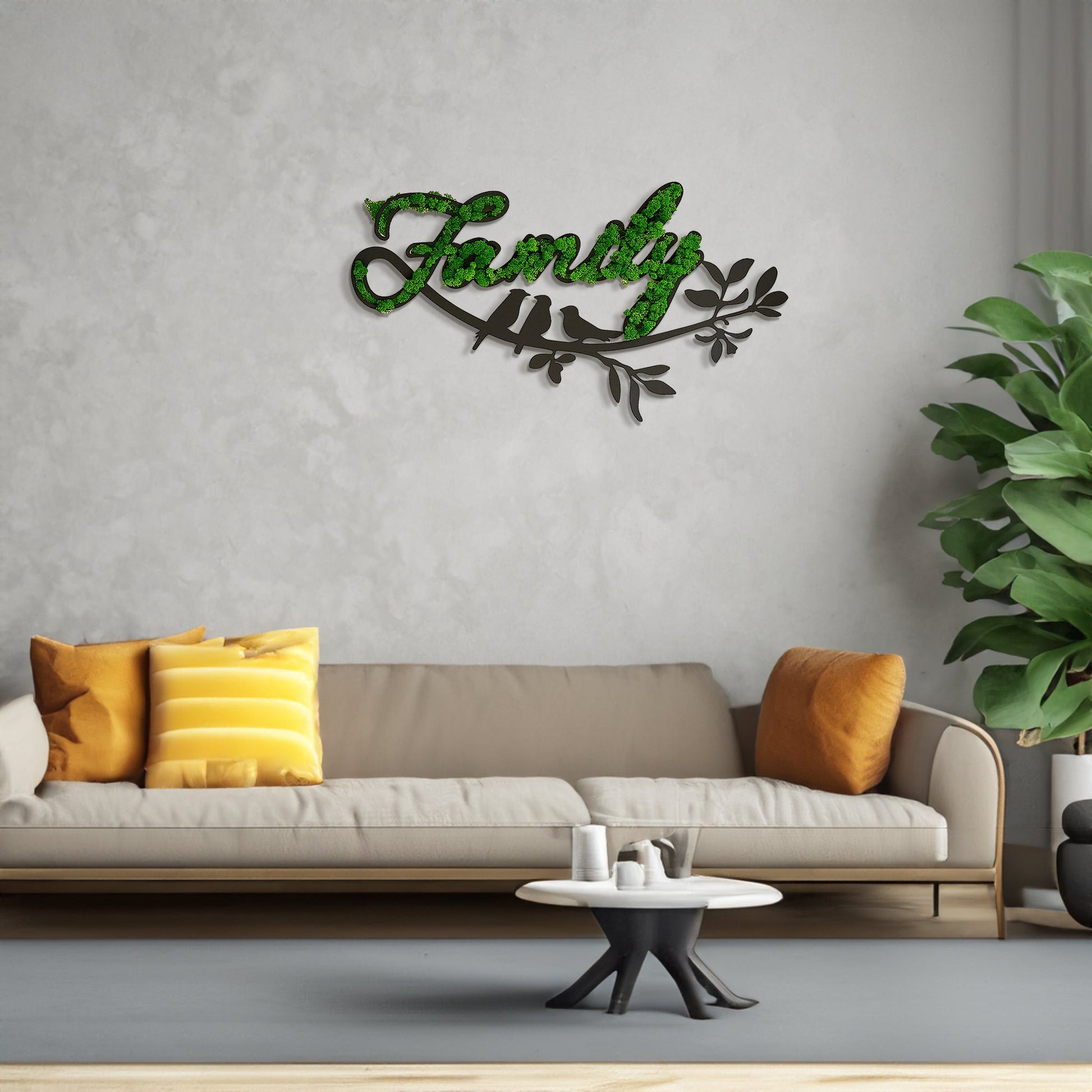Letter Art Moss Wall Decor - Korvel