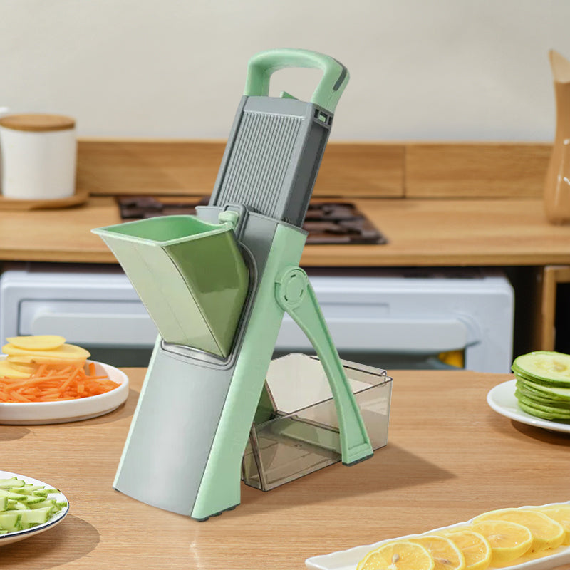 Multifunctional veggie & fruit slicer-grater. Chop, grate, slice potatoes efficiently. Ideal kitchen tool. - Korvel