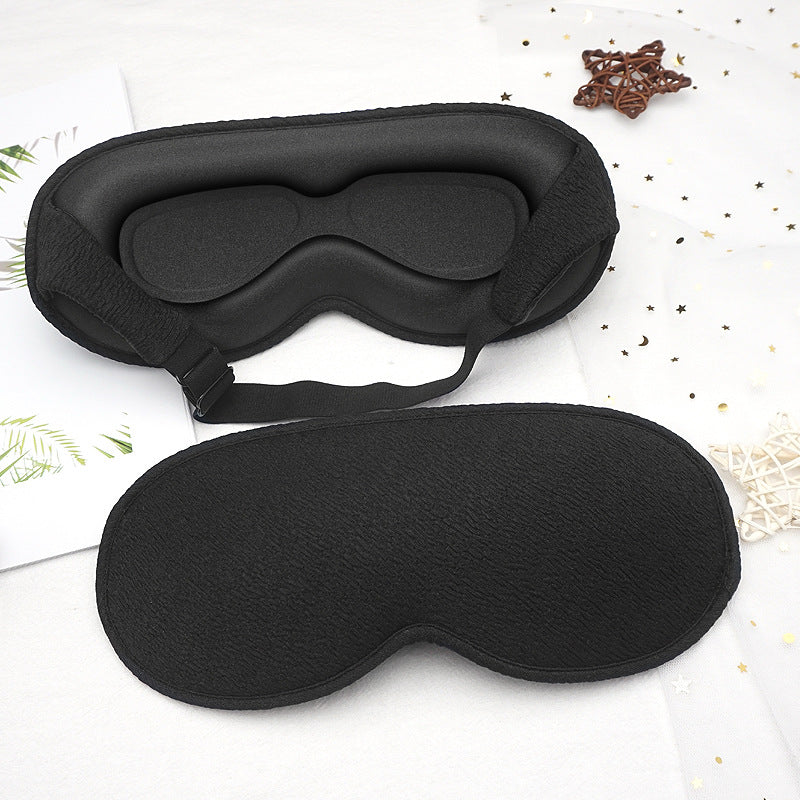 3D blackout eye mask integrated 3D nasal wing breathable elastic band adjustment - Korvel