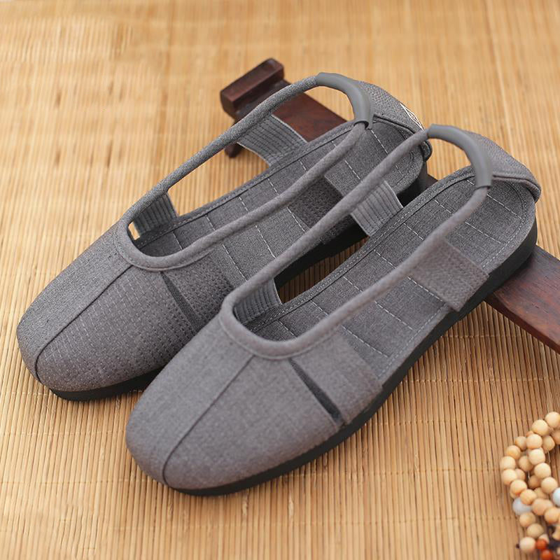 Monk Shoes Single Shoes Arhat Shoes Men's Cloth Top Cotton Shoes Monk Light soled Meditation Shoes - Korvel