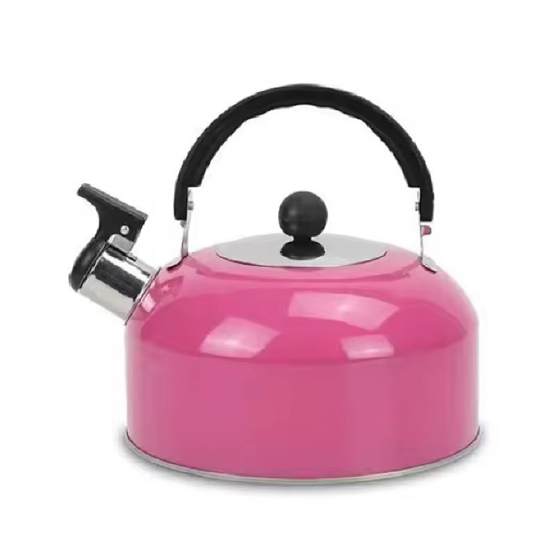 A 3L stainless - steel kettle for gas heating. It features a whistle and a comfortable handle, suitable for cooking and tea. - Korvel