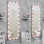 62.6-inch x 23.3-inch pink Hollywood illuminated full body vanity mirror with 3 color modesstanding floor mirror touch control - Korvel