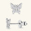 Moissanite 925 Sterling Silver Butterfly Stud Earrings - Korvel