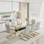 Dining table Modern tempered glass dining table Large modern office desk - Korvel