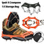 1 Pair Outdoor Climbing Non-slip Ice Snow Grippers 13 Teeth Spike Cleats Crampons for Family Outdoor Camping Accessories - Korvel