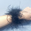 Real Ostrich feather cuff plumes bracelet for women white Cuffs pens Shirt with feathers girls fur cuffs ornament boa plume - Korvel