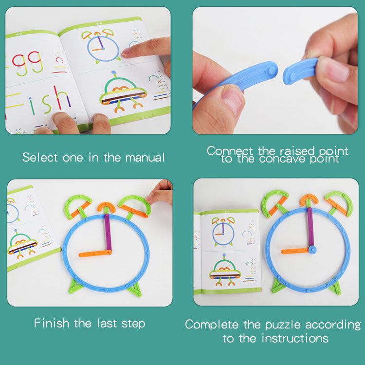 Children's puzzle puzzle puzzle DIY versatile and creative building block set puzzle toys - Korvel