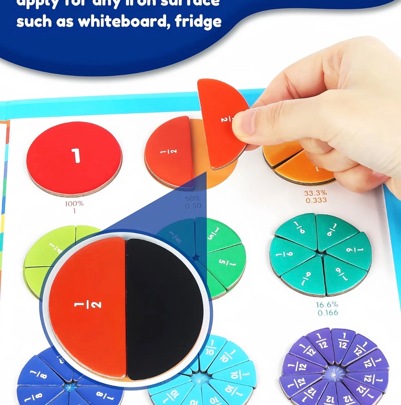 FractionMag Learning Set - Magnetic Math Manipulatives