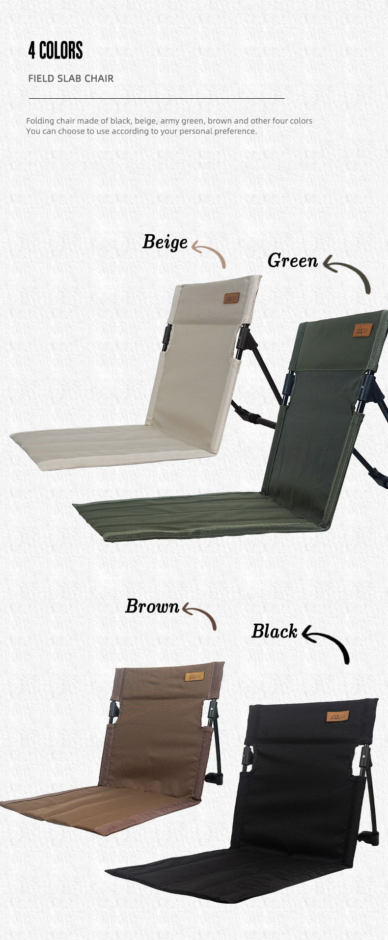 Outdoor camping backrest cushion chair portable folding chair tent leisure chair balcony park lawn picnic chair - Korvel