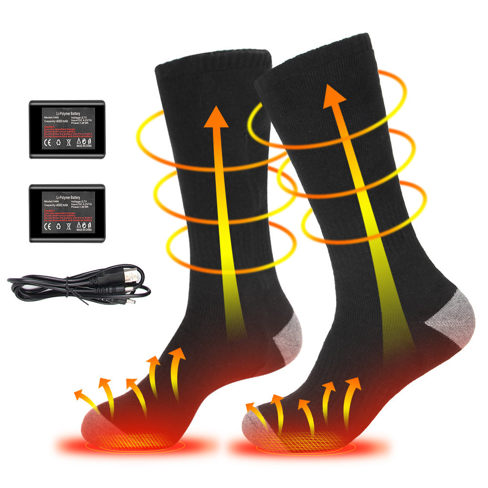 Motorcycle riding in winter heated socks for warmth and foot protection intelligent charging foot heating socks - Korvel