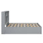 Full Size Platform Bed with Storage Headboard and 2 Drawers, Gray - Korvel