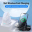 Magnetic wireless charger vertical three in one wireless charging stand suitable for Apple phones headphones and watcheser - Korvel