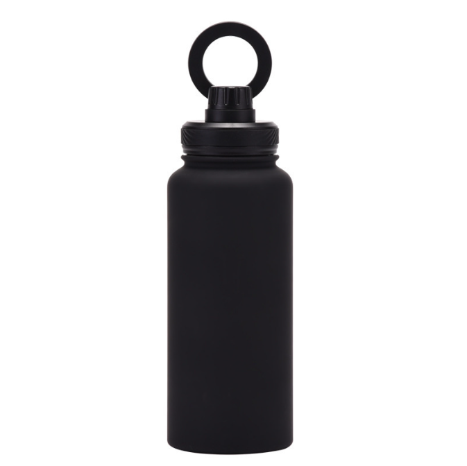 Support de téléphone magnétique et bouteille d'eau en acier inoxydable isolée