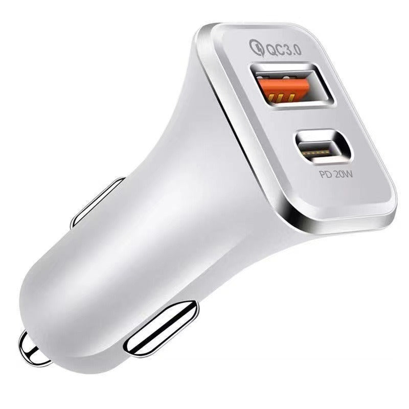 PD car charger TYPE-C fast charging car charging head CE certified 18W charger QC3.0 - Korvel