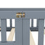 Twin Size Bed Floor Bed with Safety Guardrails and Door for Kids, Gray - Korvel