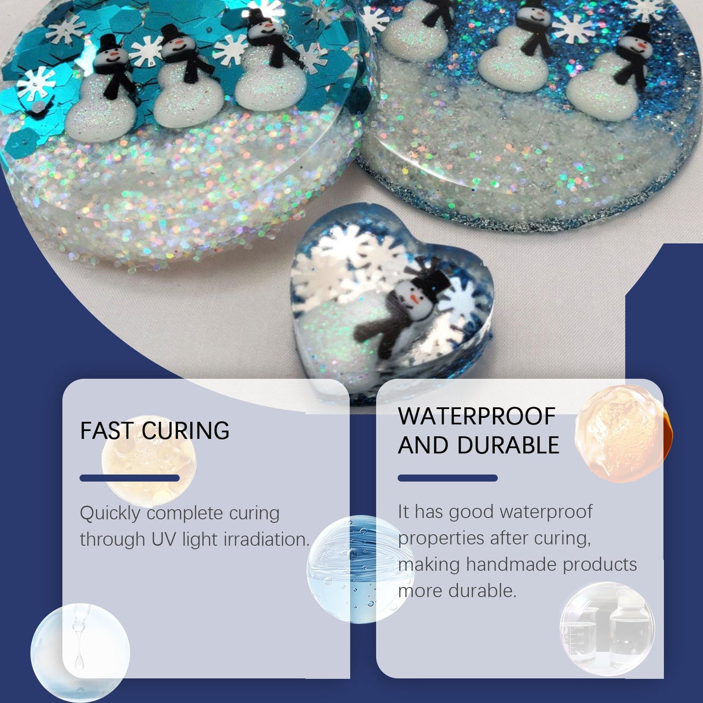 Resin Glue, Handmade Creative Resin Drops High Transparent Quick Drying Glue Odorless Crystal Drops - Korvel