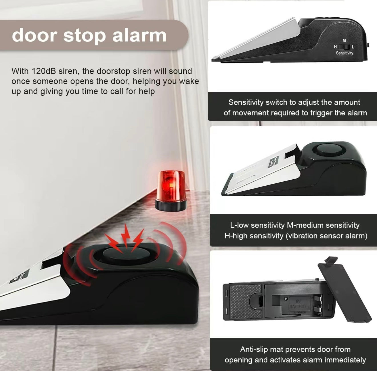 Alarma StopSafe - Sistema de Seguridad Compacto para Puertas