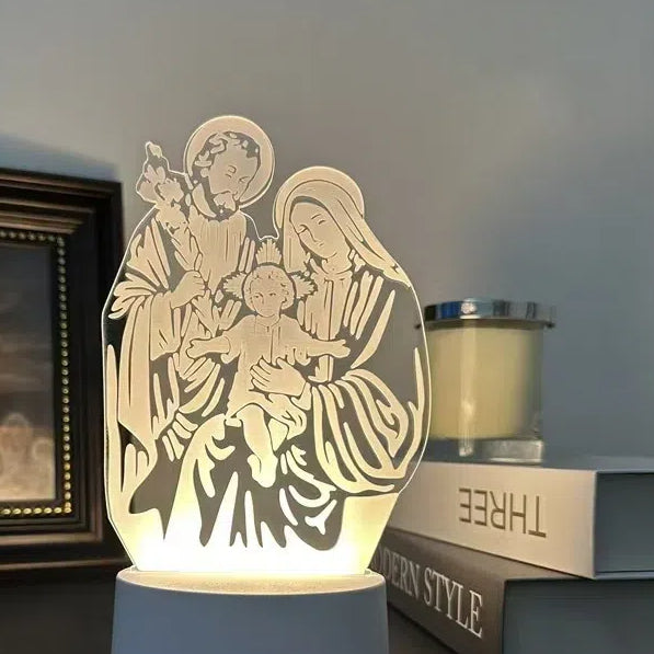 Acrylic 3D Night Light Creative Gift Bedroom Bedhead Atmosphere Plug in Small Desk Lamp - Korvel