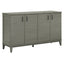 Buffet de rangement TREXM gris antique à 4 portes avec étagères réglables