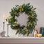 30IN Eucalyptus leaves, pine twigs, stars wreath - Korvel