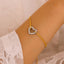 Elegant 18K Gold-Plated Heart Bracelet