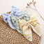 Children's Headwear Girl Plaid Cotton Embroidery Bow Hairpin Big Swallowtail Hairpin - Korvel