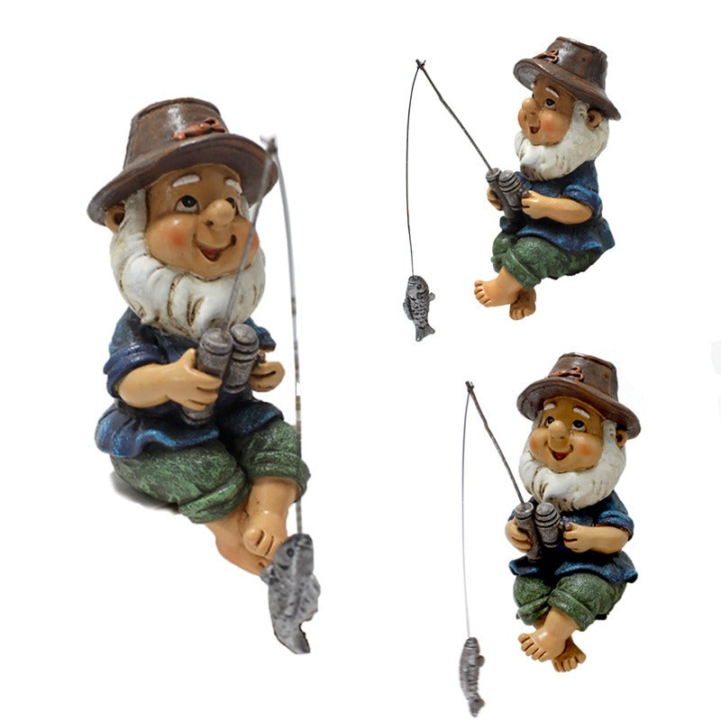 Creative resin ornaments for garden fishing sprites - Korvel