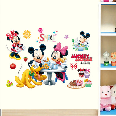 Mickey Minnie Decorative Painting Children's Room Background Wall Mickey Mouse Wall Sticker - Korvel
