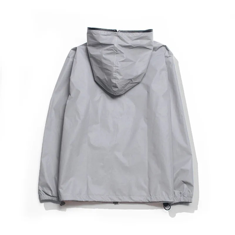 Solid Color Reflective Jacket for Men