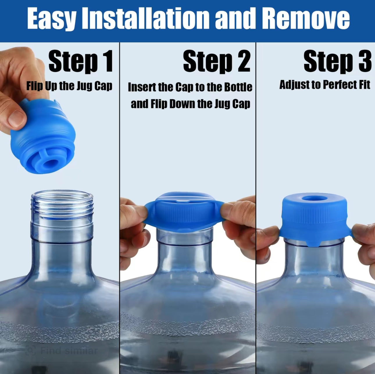 Capuchon Gallon SipSeal - Couvercles en silicone réutilisables pour jugs d'eau