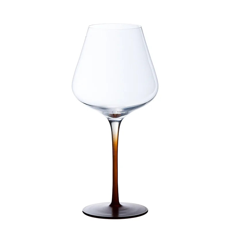 Elegant Black and Red Bow Tie Burgundy Wine Glass