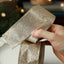 Elegant Gold Onion Cloth Christmas Ribbon with Decorative Bow