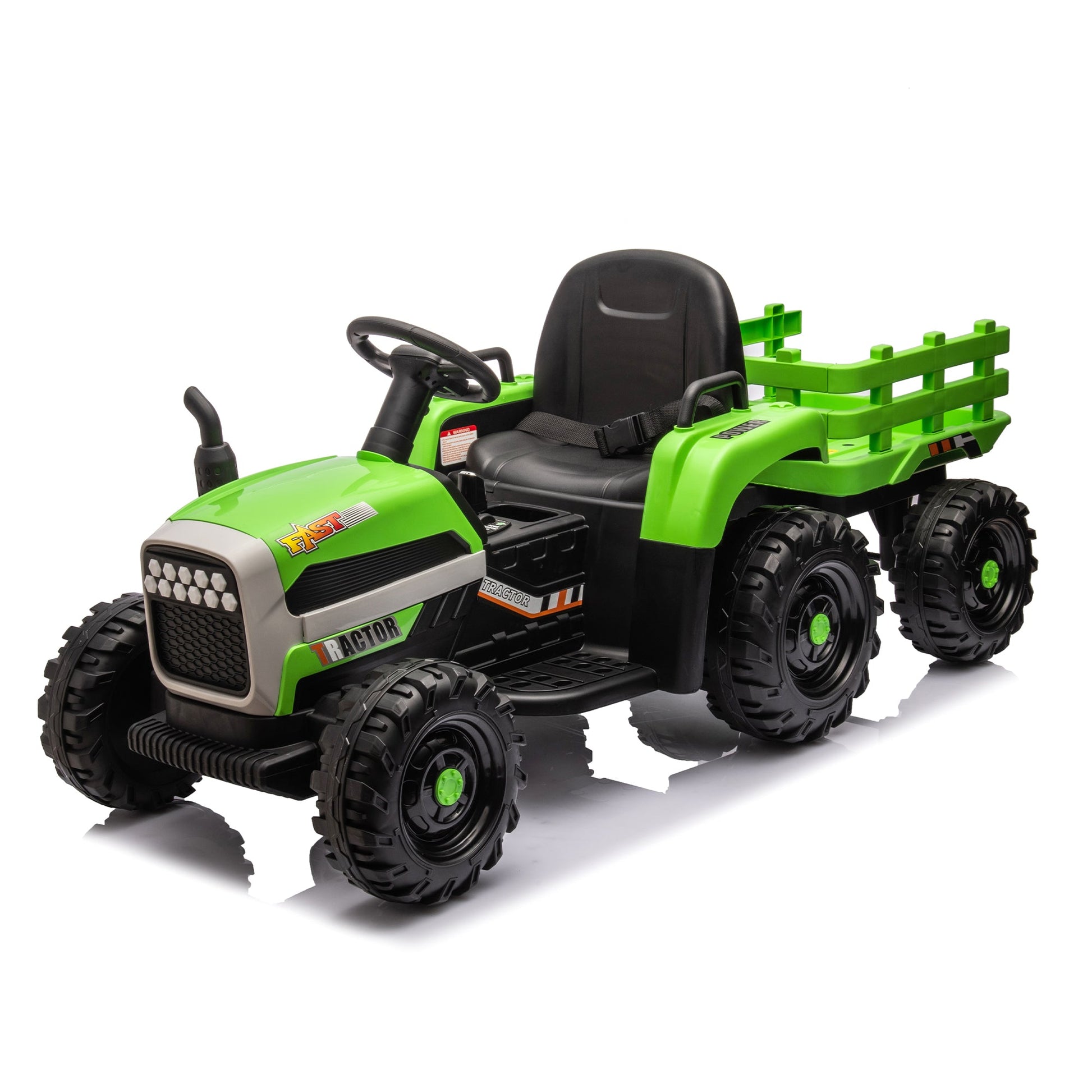 Children's electric tractor toy, powered by 24V battery, 200w * 2 motor 1.86-4.97MPH/remote control three speed adjustable - Korvel