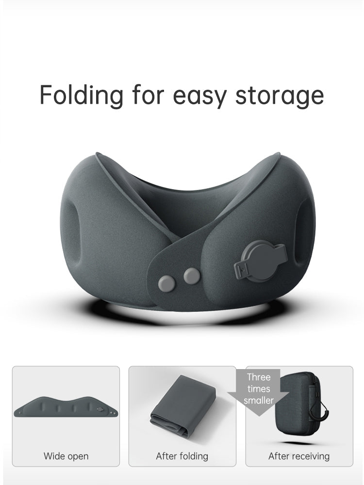 Inflatable U-shaped pillow portable neck pillow neck pillow can be stored airplane travel sleeping U-shaped pillow neck support neck cover - Korvel