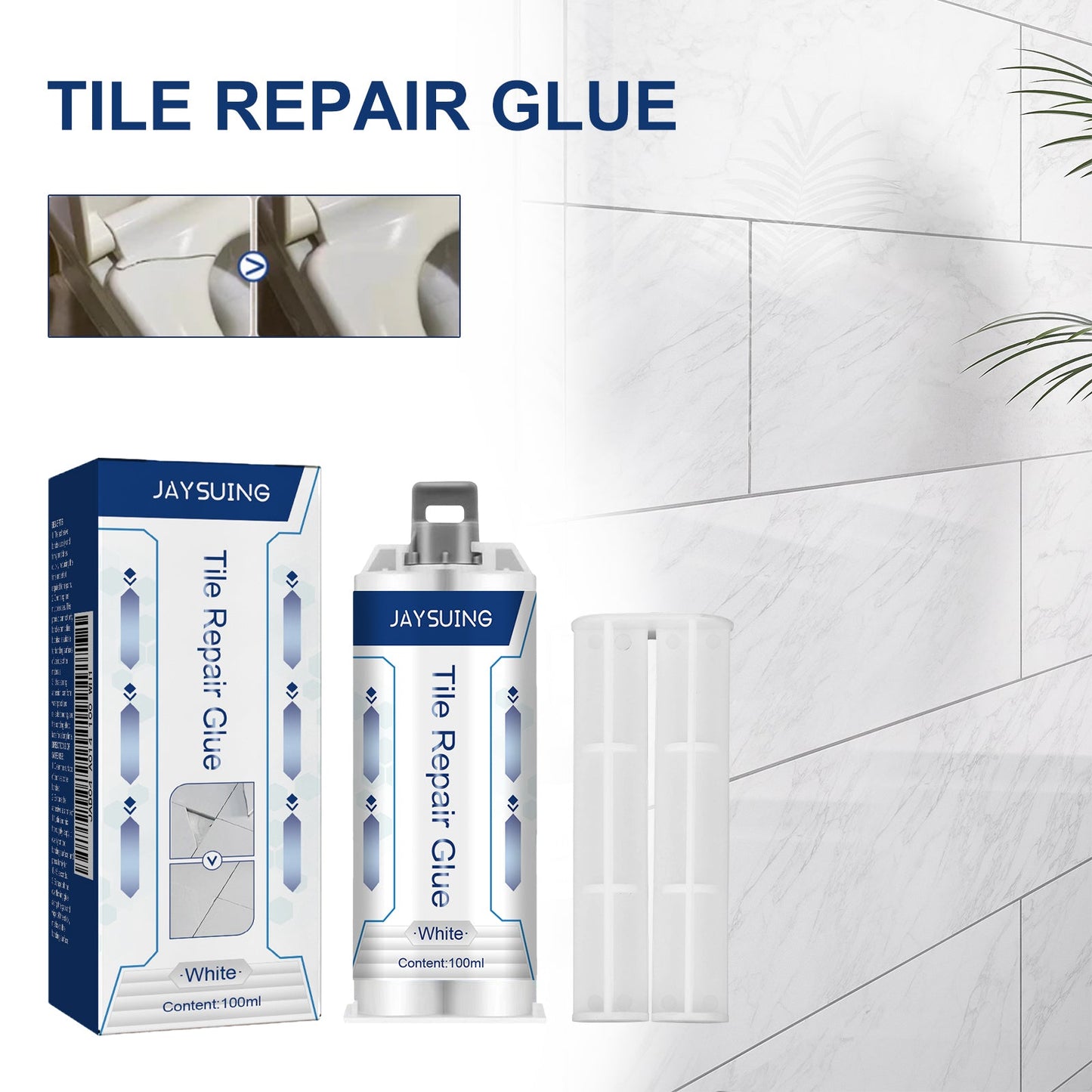 Pegamento de Fundición Transparente e Impermeable para Reparación de Azulejos