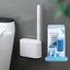 Wall Mounted Disposable Tool with No Dead Corners for Cleaning Bathroom and Toilet Brushes - Korvel