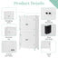 Bathroom floor storage cabinet, bathroom storage unit, 4-door independent cabinet, adjustable shelf, adaptive shelf, white - Korvel