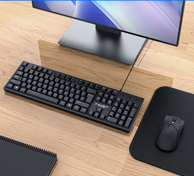 Lei Lang T15 wired USB keyboard laptop for office, home, and business use - Korvel