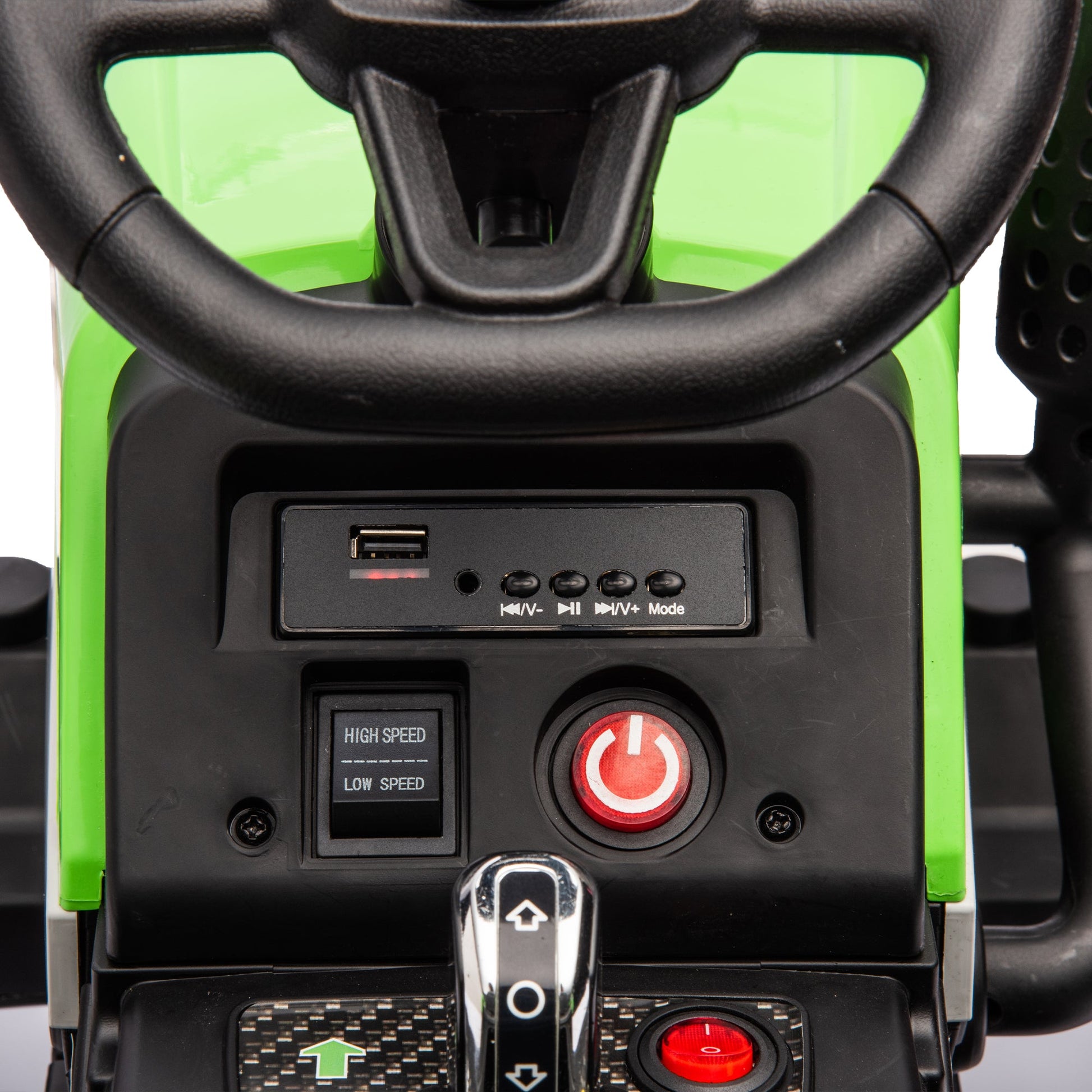 Children's electric tractor toy, powered by 24V battery, 200w * 2 motor 1.86-4.97MPH/remote control three speed adjustable - Korvel