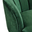 Sofá de acento barrel tapizado elegante con patas de madera