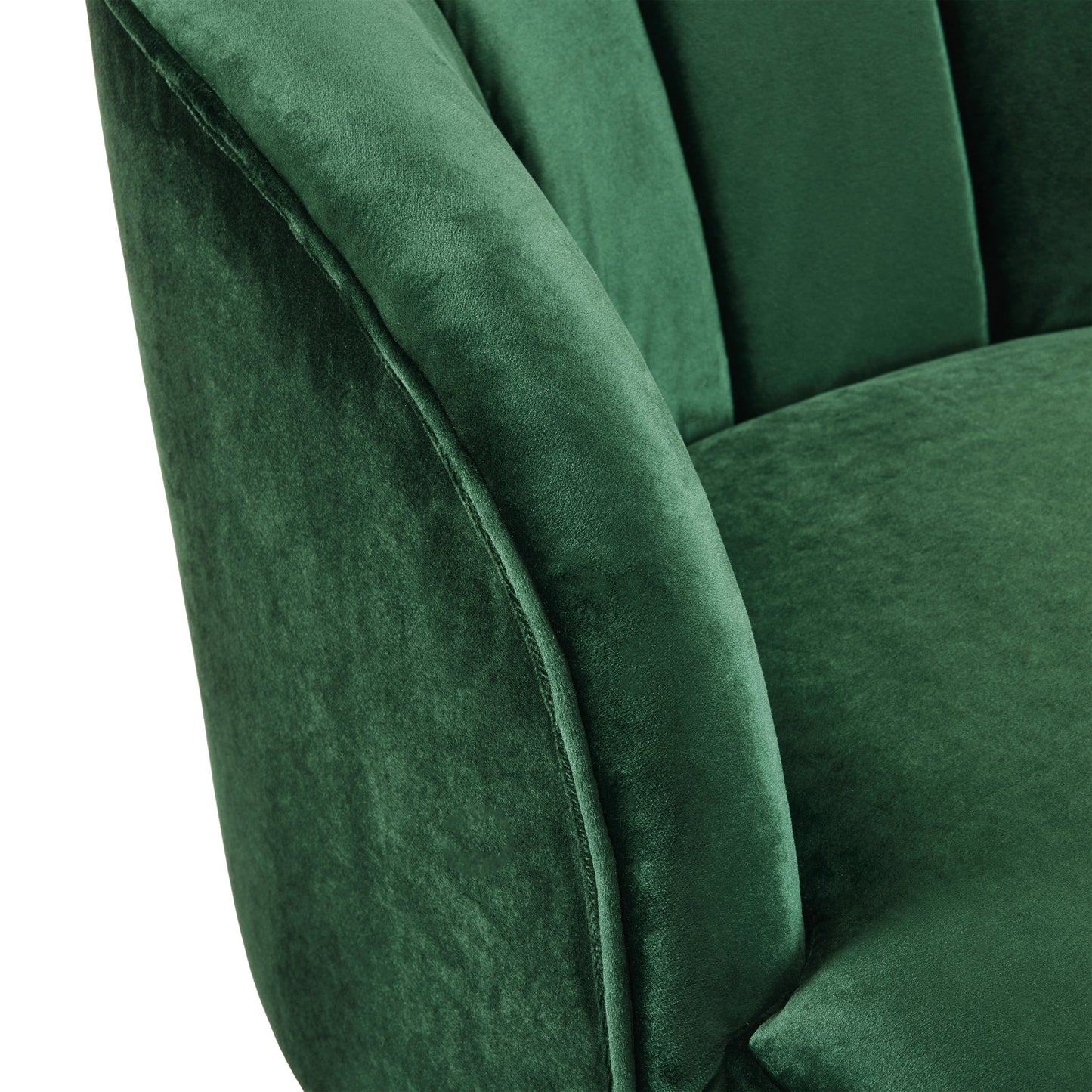 Sofá de acento barrel tapizado elegante con patas de madera