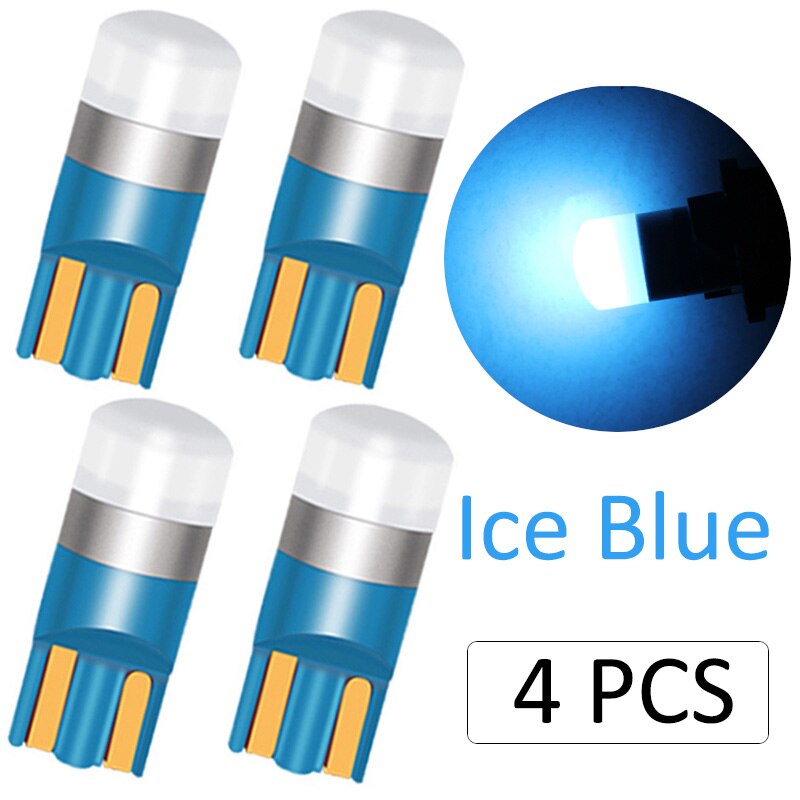 10PCS T10 W5W Led 3030 1SMD Wedge Bulb Auto Dome Reading Car Light Sidemarker Sidelight Parking Lights 194 168 Lamp Bulbs - Korvel