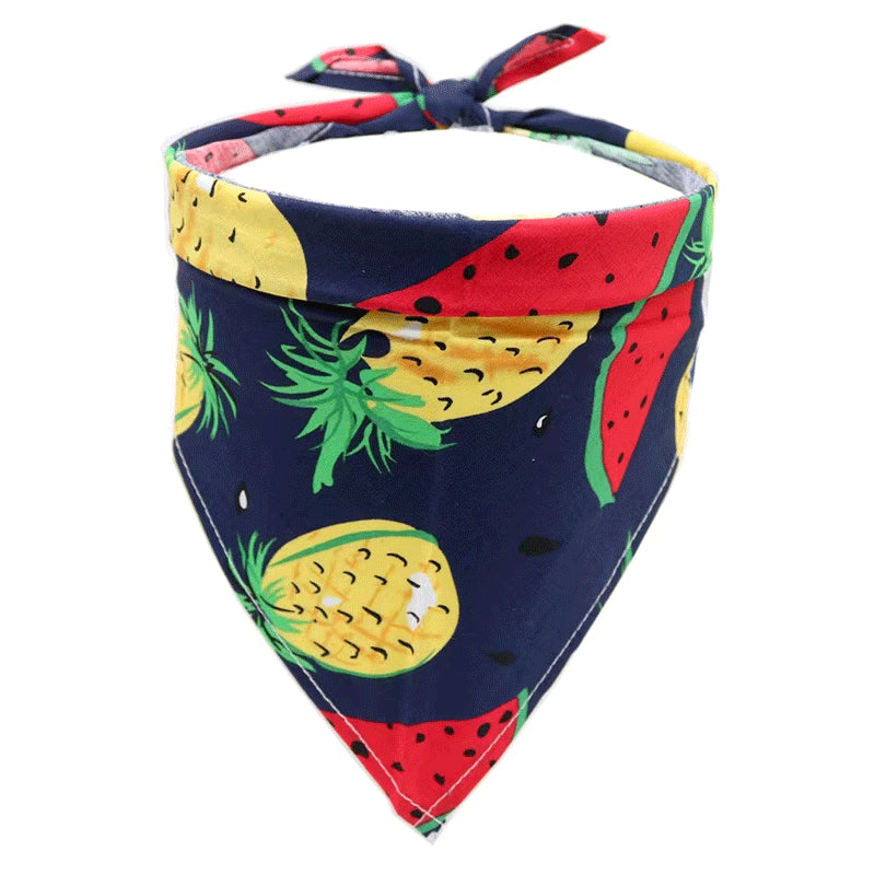 Bandana pour chien en coton premium style fruit