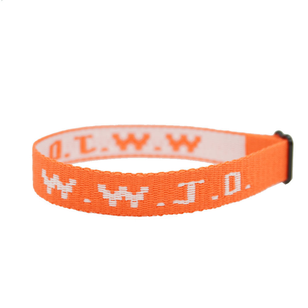 Alphabet Jacquard Printed Wrist Strap Bracelet Strap Unisex WWJD Bracelet Adjustable Bracelet - Korvel