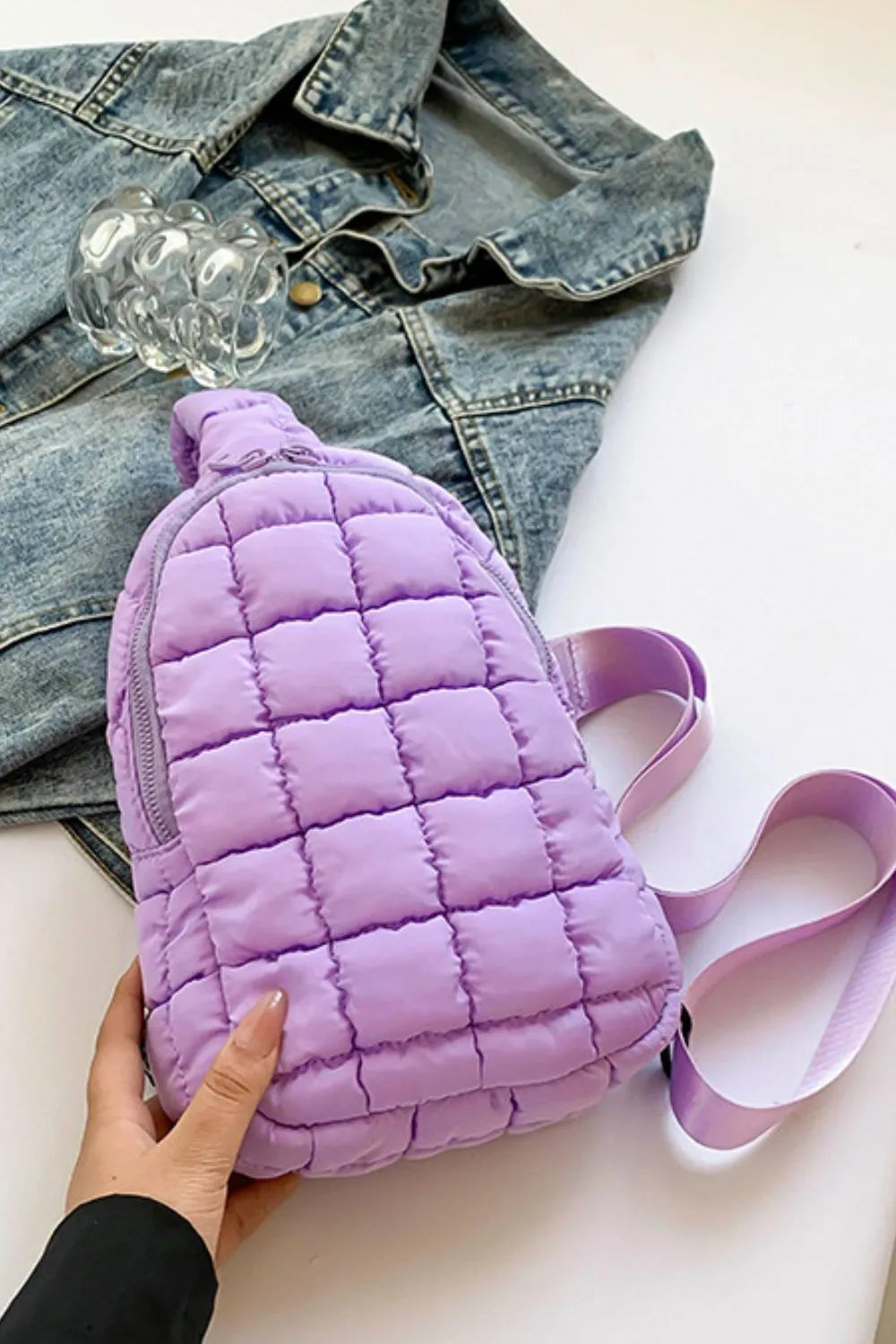 Quilted Nylon Crossbody  Bag - Korvel