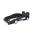 Twin Size Race Car-Shaped Platform Bed with Wheels - Black