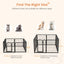 8-panel dog fence, 24 inch small dog pet fence, portable indoor pet game fence. Black, 22.2 inches wide x 23.6 inches high. - Korvel