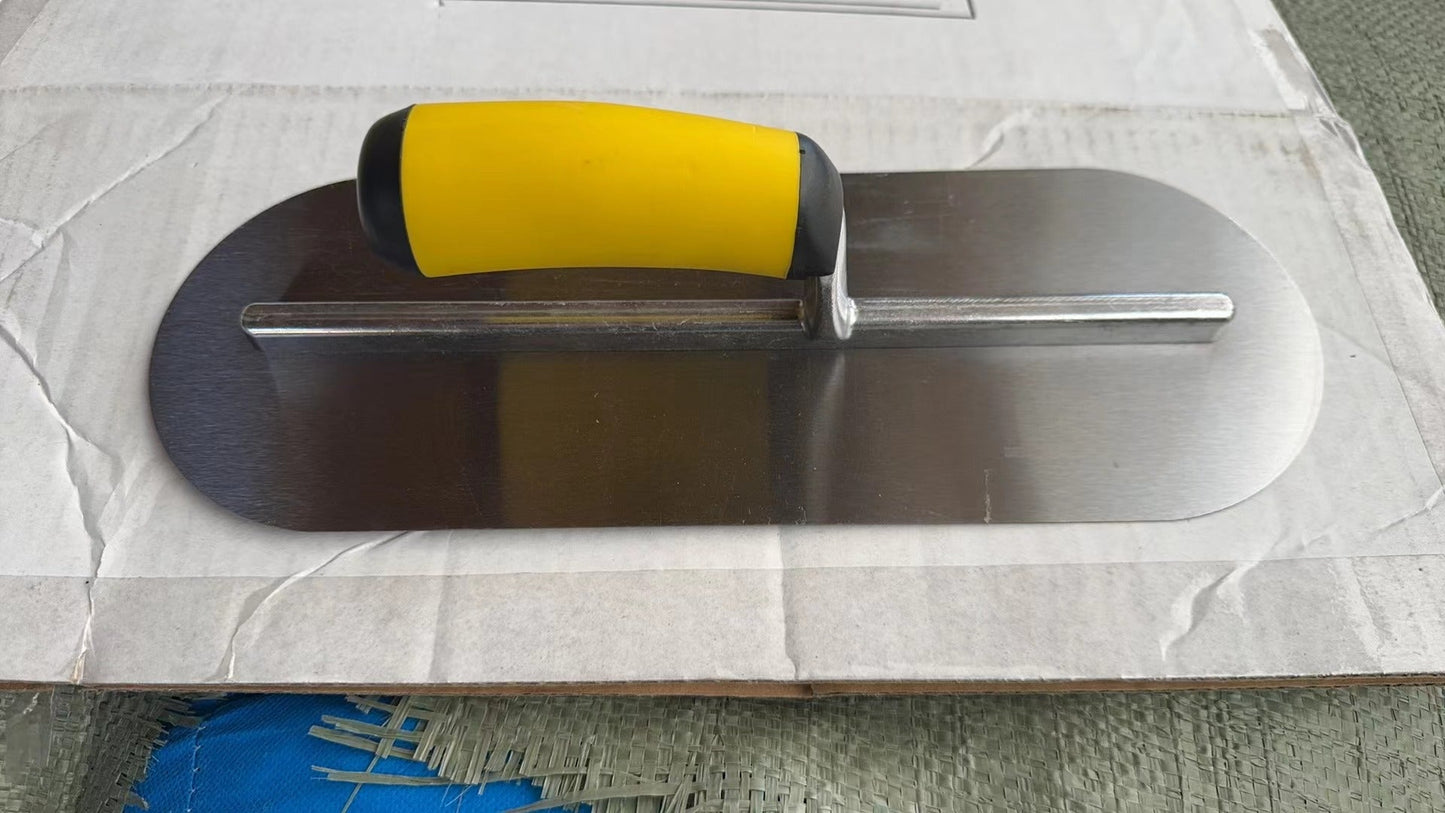 High Quality Stainless Trimming shovel, 35 Cm x 5 cm, very suitable for buckets, slate, plaster, concrete, curved handle, high c - Korvel