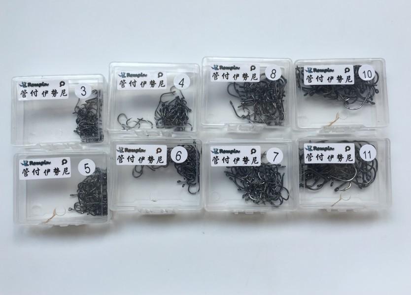 Hameçons de pêche circulaires en acier au carbone Rompin - Taille #2-15, 50 pièces