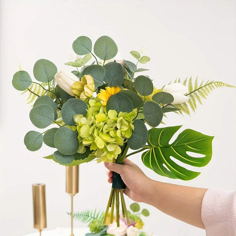 Artificial plants, eucalyptus leaves, festivals, weddings, home decor, DIY wreaths, bouquet accessories. - Korvel
